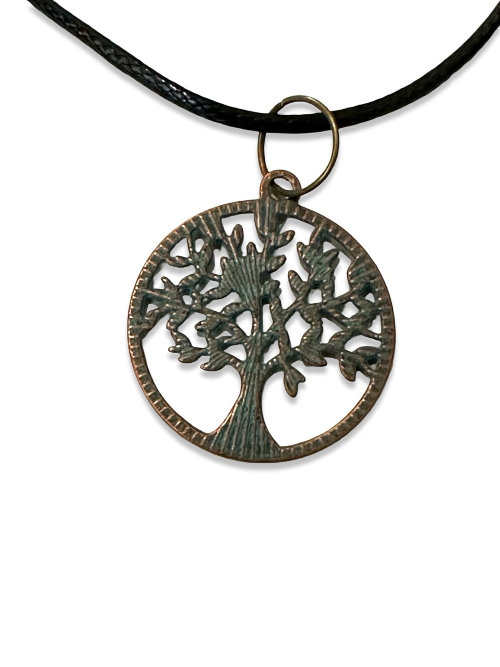 (2 for $20) Tree of Life Pendant Necklace in Antiqued Bronze and Green